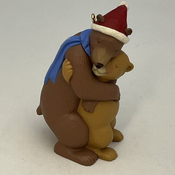 3 Vintage Hallmark Bear Themed Ornaments Trinket Box Polar Bear Mom And Dad - Picture 7 of 16